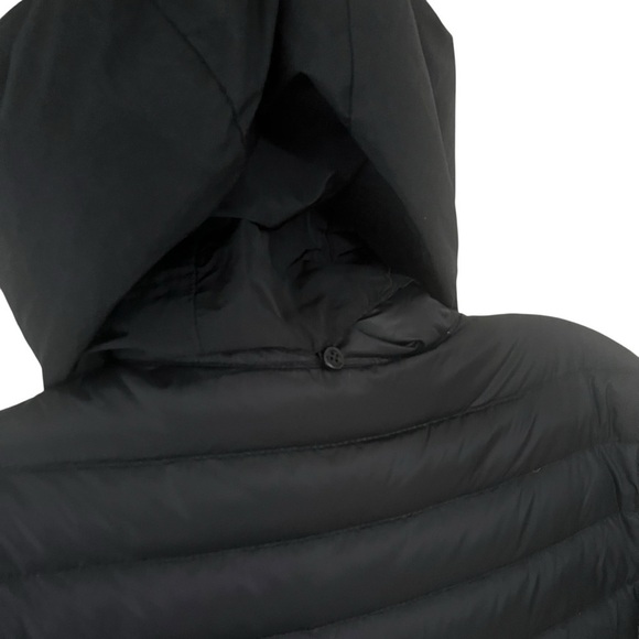 MONCLER Daurade Black Puffer Peplum Down Hooded Jacket Medium Size 2  AUTHENTIC - Picture 7 of 16